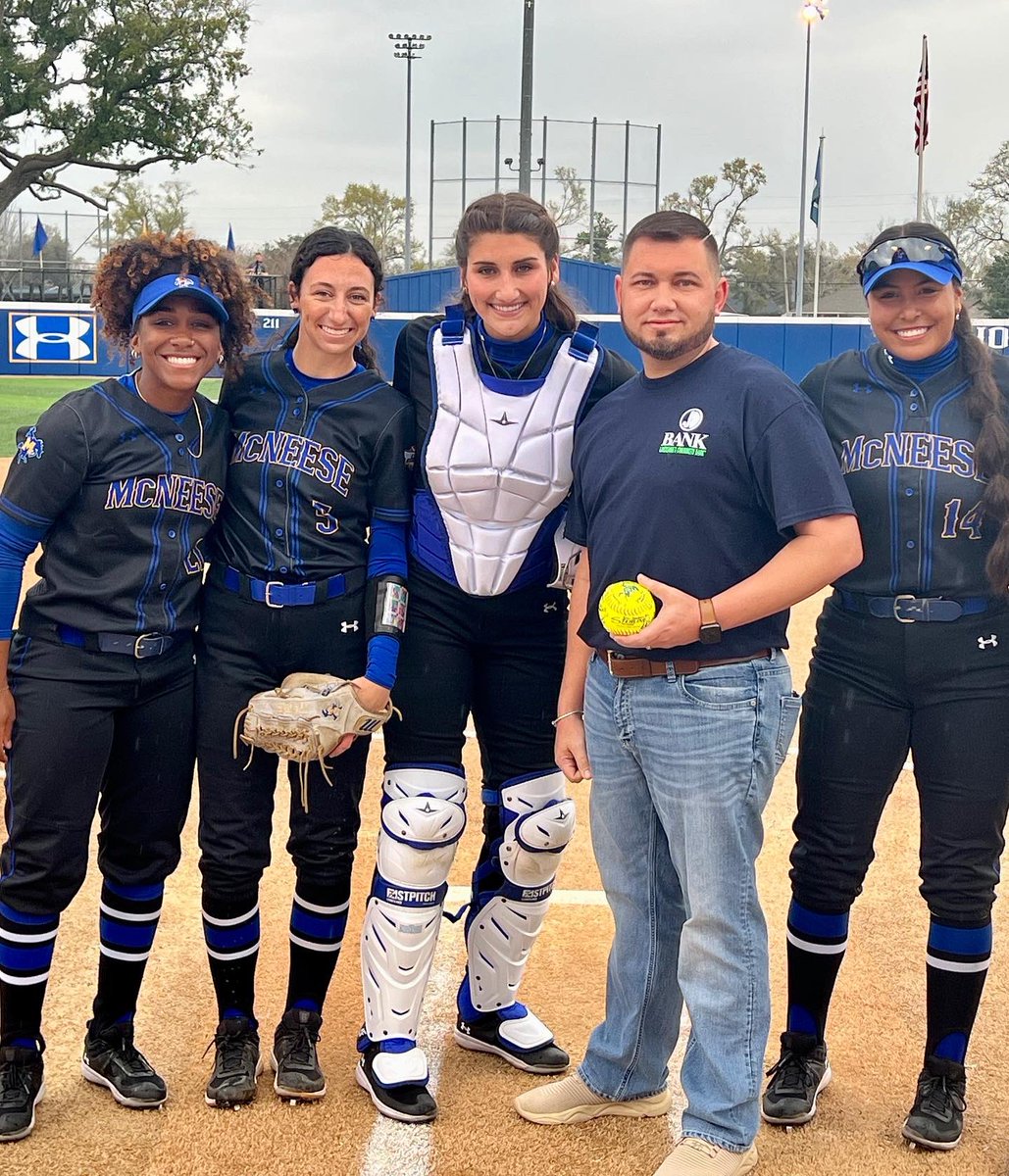 GREAUXPOKES's tweet photo. Overcast weather was no match for Oliver’s pitching skills⚡️

Thank you to JD Bank for being todays @McNeeseSoftball game sponsor‼️

#GeauxPokes | #GreauxPokes https://t.co/zADFvBHfZK