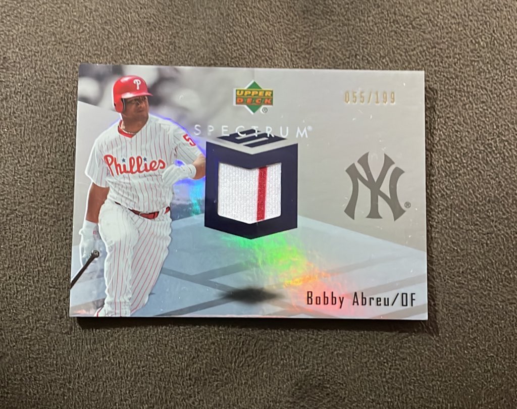  Happy Birthday Bobby Abreu Any fans out there /199 Game Worn Jersey make offer PWE and it s yours  