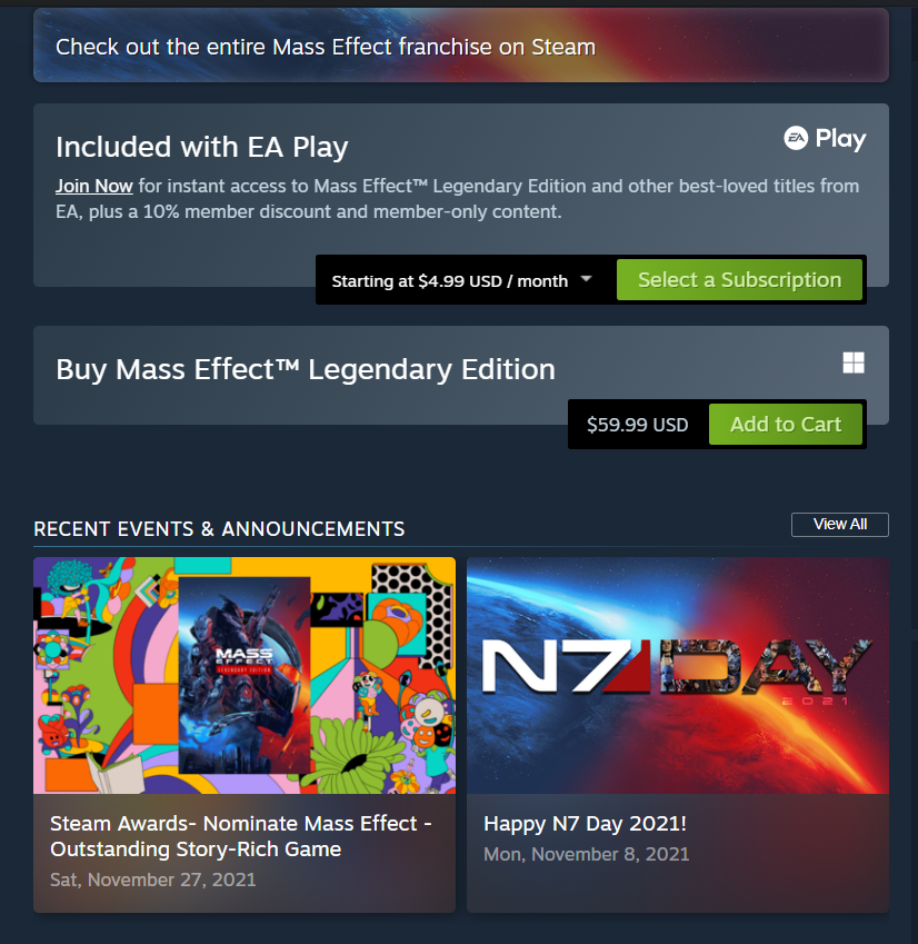 DeadeGuard98's tweet image. #Giveaways #3 of 2022; an #Origin key for "Mass Effect: Legendary Edition" by #gamedev @bioware

(+4 other keys)

To join:
1) Like &amp;amp; RT the post
2) Name a franchise you've heard many, MANY good things about. But still won't play XD

Ends in 12 hours~
store.steampowered.com/app/1328670/Ma…