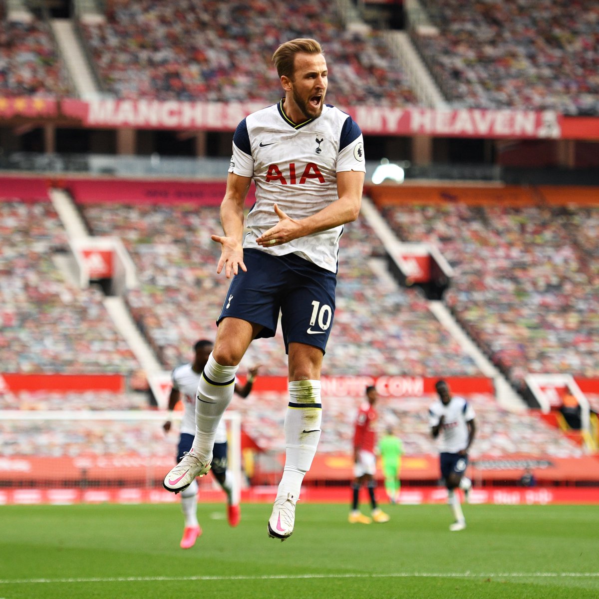 premierleague's tweet photo. ⚽️⚽️⚽️🅰️🅰️ @HKane has been involved in five goals in his last three #PL away matches against Man Utd 

#MUNTOT https://t.co/gJ7CZhuX1U