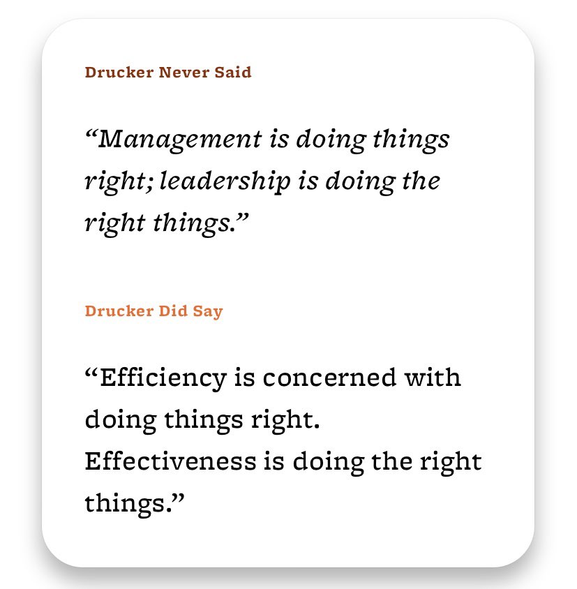 jeanalexis_JAS's tweet photo. Amazing resource by @DruckerInst ‘s @DrBLawlor : what #PeterDrucker actually didn’t say … and what are his original #quotes !
#misquotation #management #qotd
https://t.co/b1XFxujVUO https://t.co/glvHSAveh0
