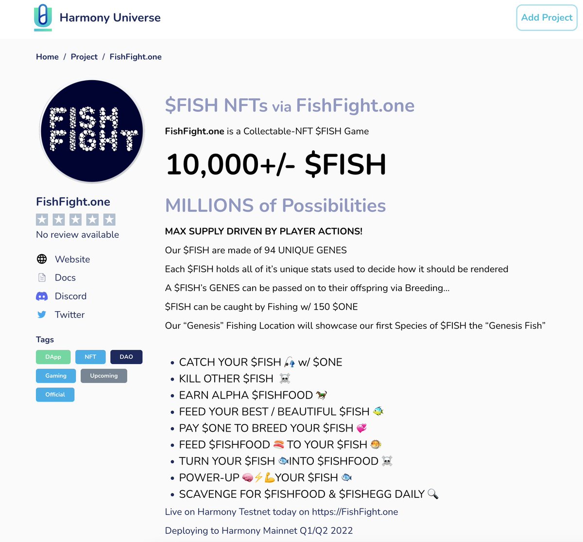 New logo is coming soon!
New Audio is coming soon!
New Harmony @HarmonyUnivrse ? Live now! 
New Updates COMING SOON!!
harmonyuniverse.one/p/fishfight 
#HarmonyONE $ONE #Blu3 #Metaverse