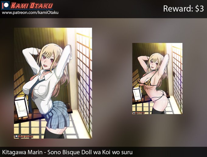 3 pic. Marin Kitagawa | Sono Bisque Doll wa Koi wo suru
Version Uncensored NSFW : https://t.co/KBrOGd24Mw

#NSFW