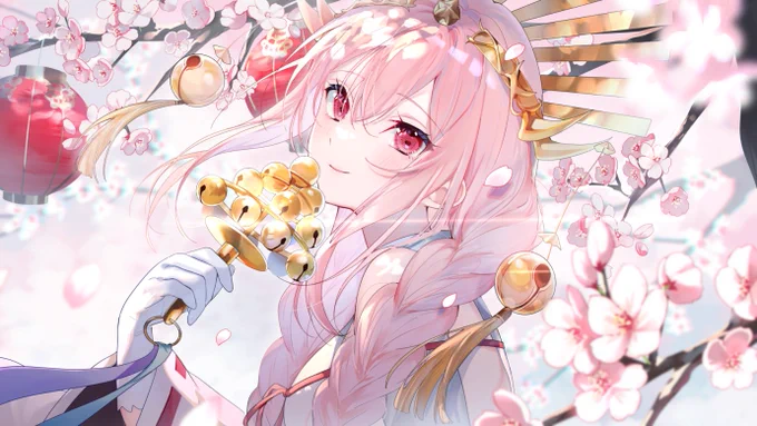 白夜極光より凛音を描かせていただきました。
桜舞う中、佇む上品な彼女を桜まつりにてぜひ🌸
#白夜極光 #さくら 