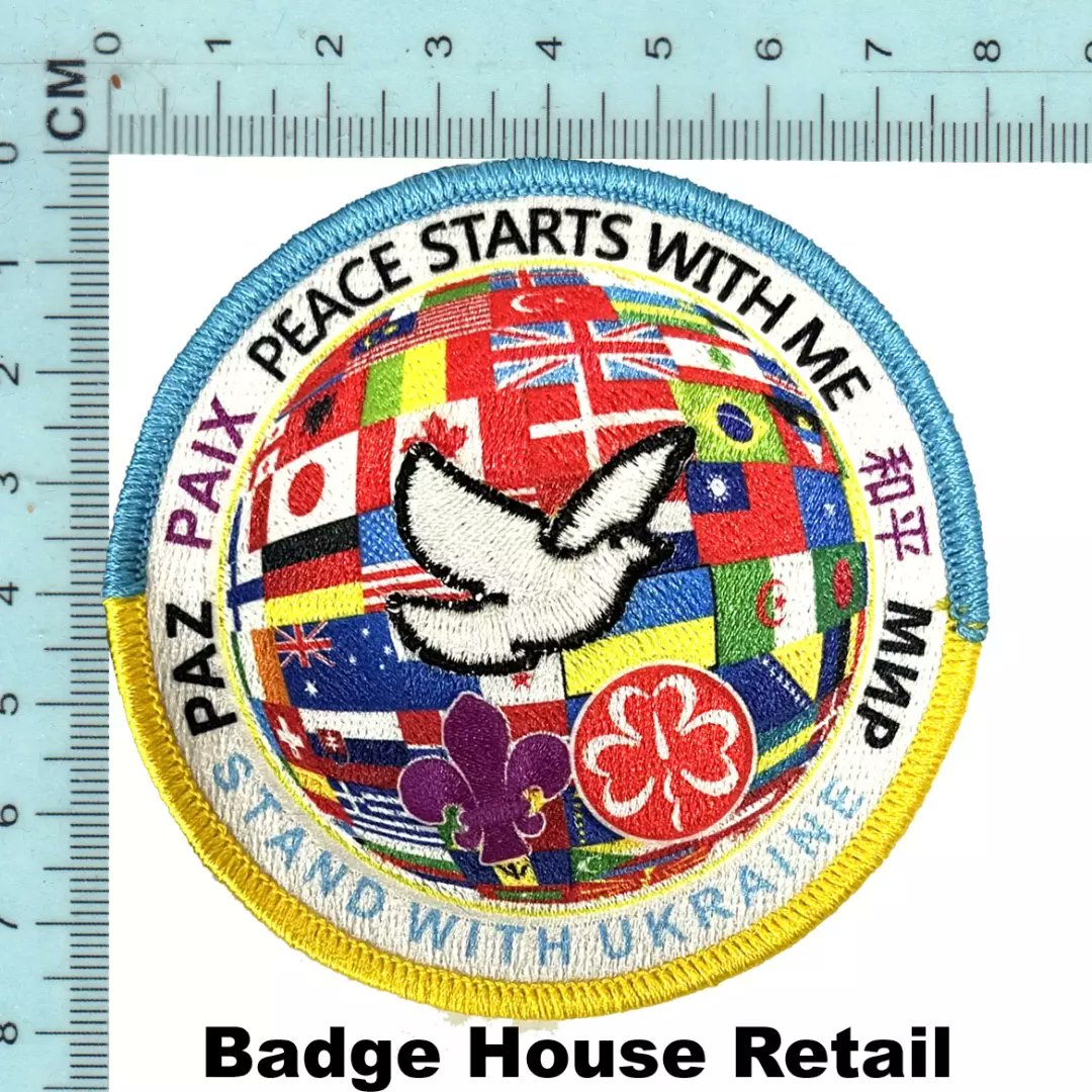 badgehouse's tweet photo. Ukraine Scouts and Guides Humanitarian Aid badge.

Scouts Canada caught wind of the Ukraine relief badge and gave us a shout out.

https://t.co/daI0kQP71O
#Ukraine
#StandWithUkraine
#scouting
#uk25wsj
#fundraising https://t.co/dKJc4AulNn