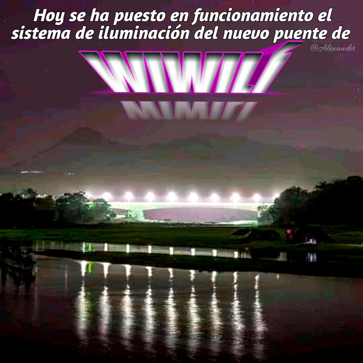 AlvarezGuayo's tweet photo. #Nicaragua❗️IMPRESIONANTE | Hoy se ha puesto en funcionamiento el sistema de iluminación del nuevo puente de Wiwilli.
Una belleza!
#SeguimosCambiandoNicaragua
#PLOMO19 https://t.co/R85pNINkSu