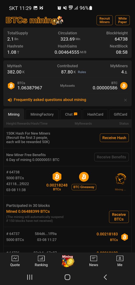 gotothemoon1004's tweet photo. https://t.co/H0vrU4xc3E

This App airdrops BTC. Therefore, you can proceed with KYC and start Mining.

It doesn't matter who Satoshi Nakamoto is. The important thing is that the world has already changed. BTCs inherit the Satoshi spirit of "redistribution of wealth."
#BTCsMining https://t.co/WeXAdzBYpS