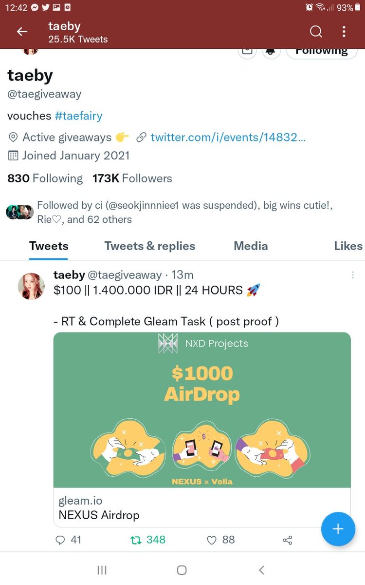 ycl__00's tweet photo. @taegiveaway Done❤ https://t.co/NONKlHkJcI