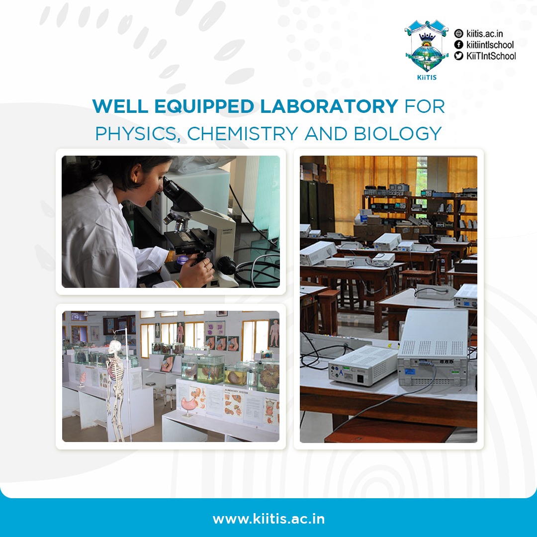 KiiTIntSchool's tweet photo. KiiTIS aims to provide its students with the best practical knowledge of subjects. 

Students can perform all kinds of science experiments in our fully equipped Chemistry, Physics, and Biology labs. 

#KiiTIS  #sciencelaboratory #scienceexperiments #odisha #bhubhaneshwar https://t.co/4eEaVG7ZTU