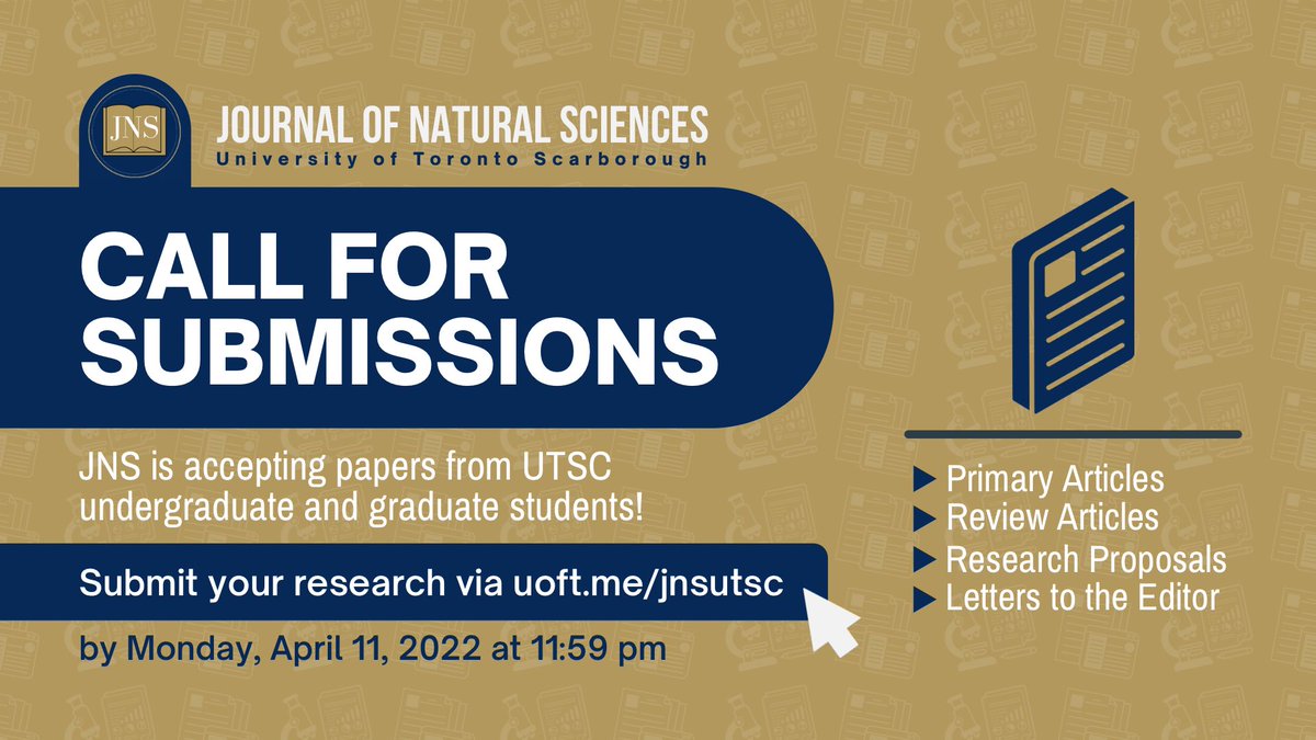 UTSC's Journal of Natural Sciences tweet media