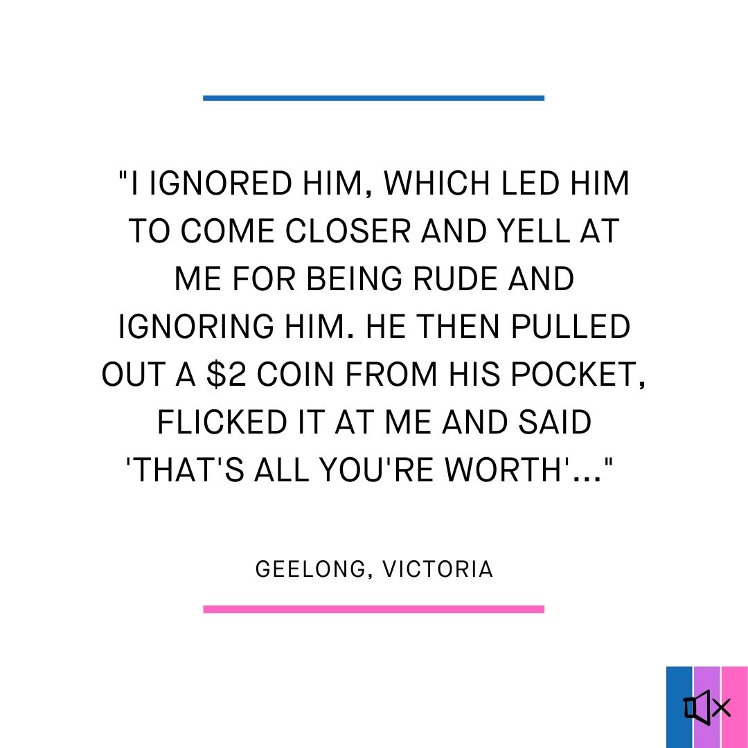 notacompliment_'s tweet photo. Have a story of street harassment you’d feel comfortable sharing? We would love to hear from you! Send us a DM or email us directly at itsnotacomplimentmelbourne@gmail.com.
#ItsNotACompliment #StreetHarassment #ThisIsStreetHarassment #GBV #Story #Feminism #Melbourne https://t.co/VGJZPrown5