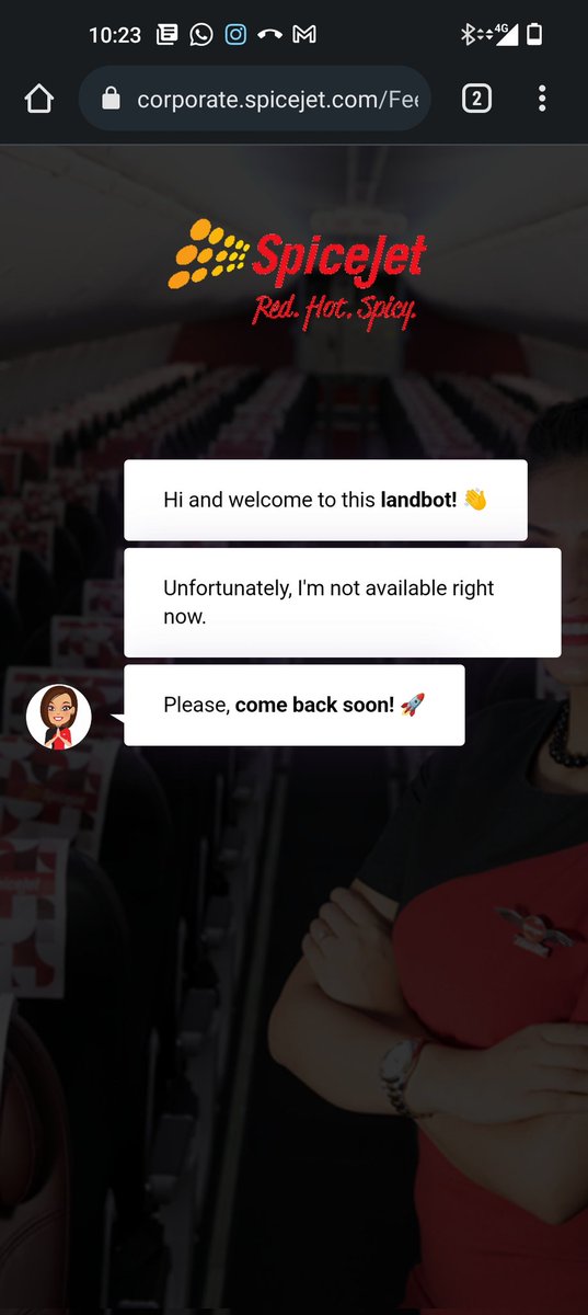 _thegratewhite's tweet photo. Someone asked me, 'Saurav. What's the shittiest way to fly?'
I said @flyspicejet. 'why?', he asked. Because my check in luggage came with fresh pigeon shit. 'but I'm sure you can write feedback, right?'
Nnope. Their chatbot is on a break.
#DontFlySpiceJet #TheyShitOnStuff https://t.co/Rw41HnsWS4