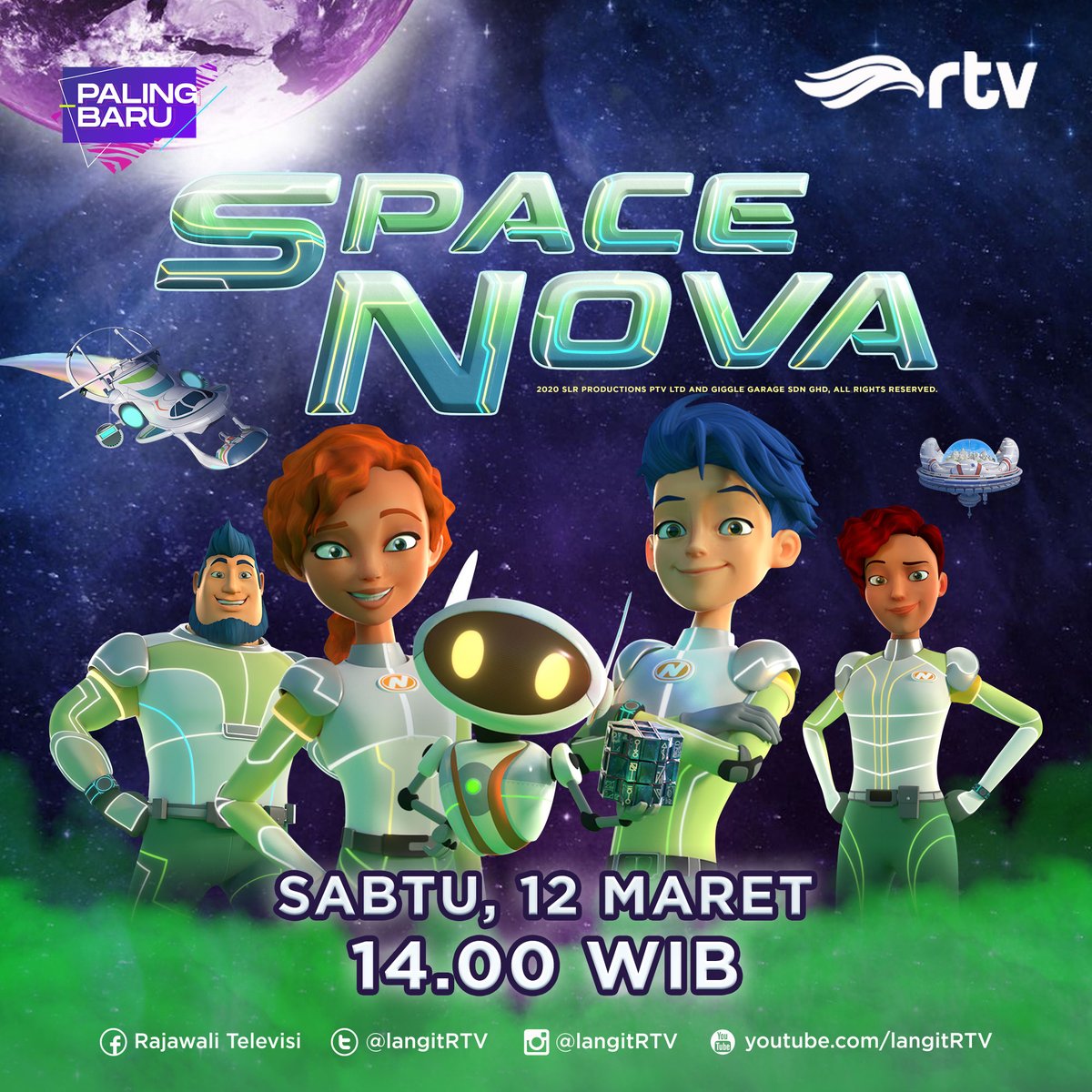 langitRTV's tweet photo. Berpetualang bersama keluarga astronot ke luar angkasa yuk. Akan ada misi apa ya mereka?
Kisah lengkapnya akan hadir di RTV perdana nih guys, pkl. 14.00 WIB. Jadi pastiin kamu nonton yaaa.
#RTVDigital #SpaceNovaRTV #SpaceNova https://t.co/WVfhHY1Nxp