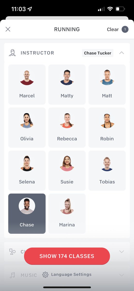 alishoeder's tweet photo. @NikkiNugget2 @chasetucker_ @onepeloton Still there, just filter by instructor and scroll to the bottom to find him https://t.co/bAxMgaw5cs