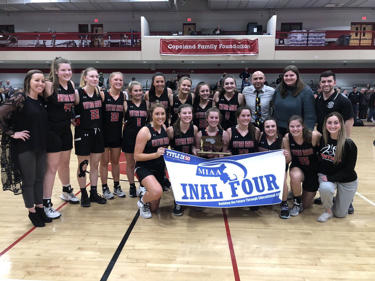 TrevorHass's tweet photo. Whitman-Hanson girls hoops advances to the state semis for the first time in program history @GlobeSchools @WHathletics @whgirls_bball @WHCoach_Costa https://t.co/ScFXcIpk8p