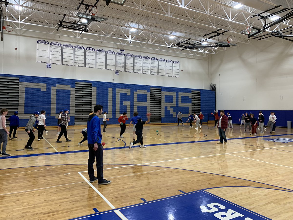 VHHS_Baseball's tweet photo. Great team-building conversations and a fun round of dodgeball during our first Program Day! Weโre looking forward to great success at each level this year! #bethestandard #growtheprogram https://t.co/pCsIyIw5j3