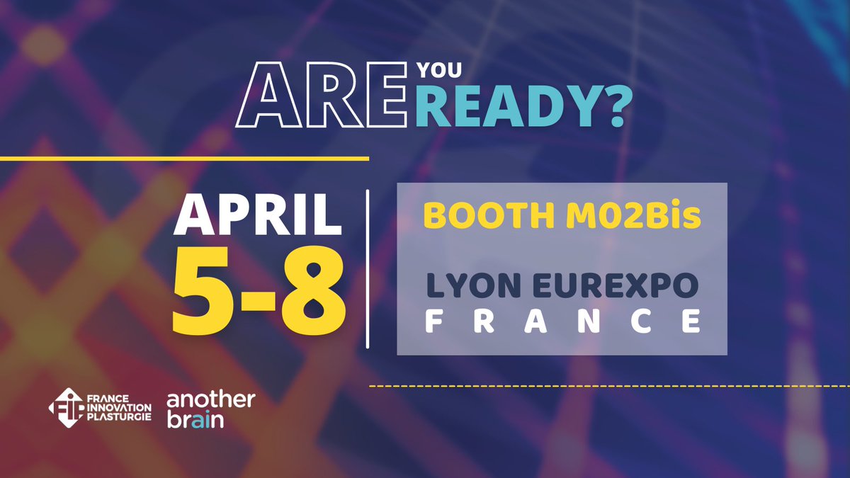 _AnotherBrain's tweet photo. Don't forget, AnotherBrain will be @FIP_salon in Lyon, April 5-8. Jot down our booth number which is "M02BIS" 😊
Get your free pass: https://t.co/GWX2bpn9c5
#ai #ia #qualitycontrol #controlequalite #innovation #exhibition #salon #Industry40 #industrie40 https://t.co/3FLt7gvbMF