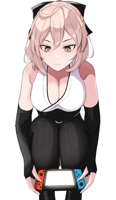 ゲームをする沖田さん 