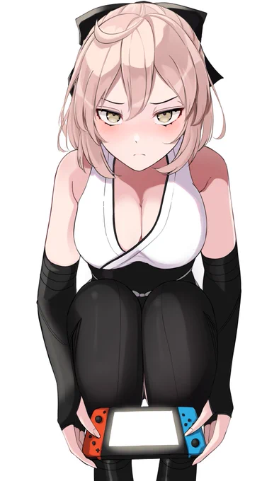 ゲームをする沖田さん 