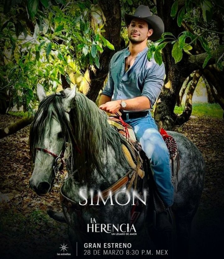 El es Simon Del Monte Conocelo a partir del 28 de marzo en el gran estreno de #LaHerencia 8:30 p.m. Mex #ConLasEstrellas @laherencia_tv @osoriojua @ProduOsorio @Emmanuel13pm