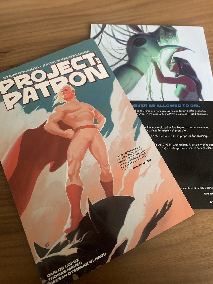 DavidTalaski's tweet photo. Got a surprise in the mail today! First main covers I ever did and first trade I’ve gotten to seem my art on. Also look, they got my sketches in the back. So cool!
#Aftershockcomics #projectpatron https://t.co/eIN2KRCwdk