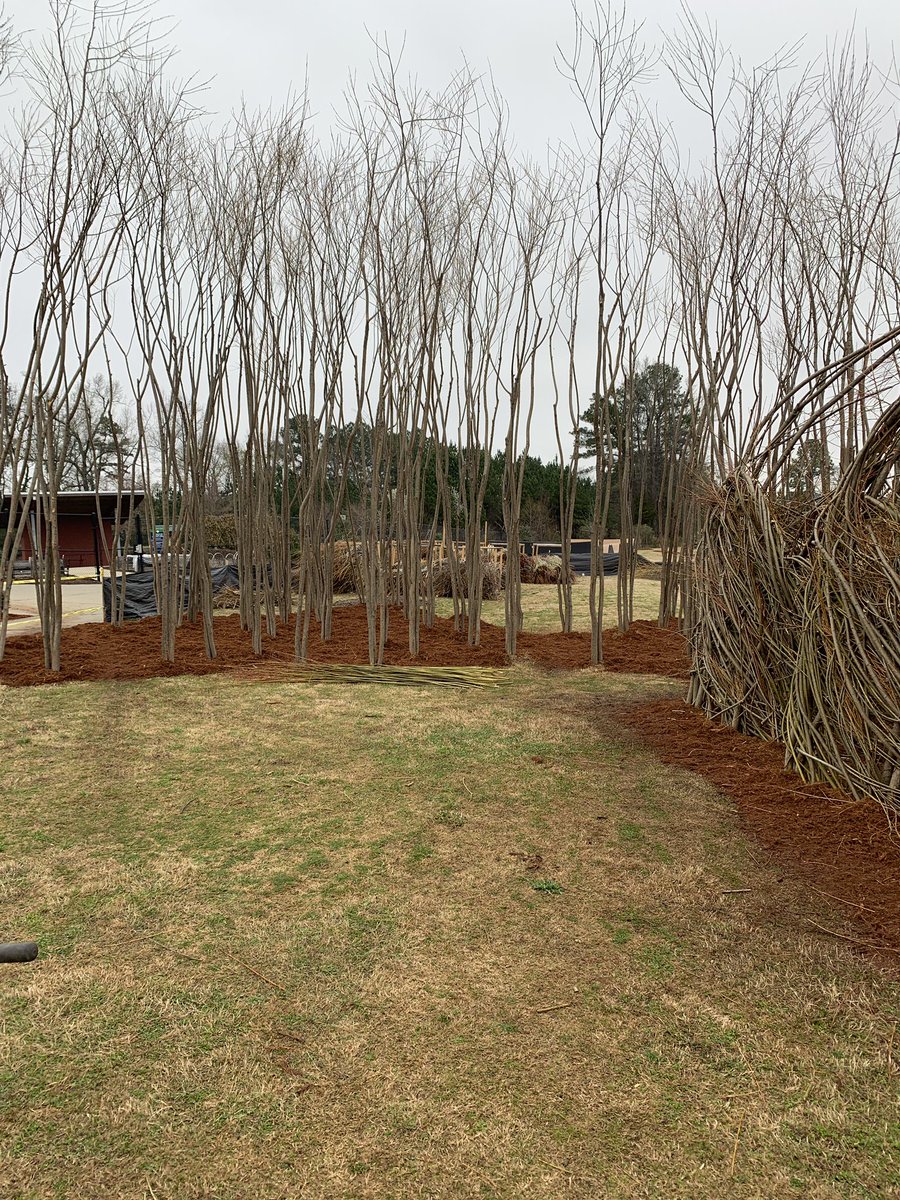 brimfeld's tweet photo. Volunteering in #carync at #patrickdougherty #artinstallation https://t.co/V5aGmWZ8th
