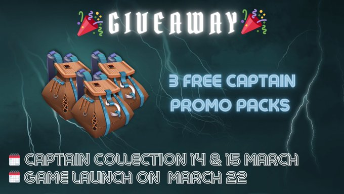 Dub_wizard's tweet photo. 🎉Get ready for the huge Captain drop on Monday, the game will be live on March 22!
#Giveaway 3 Captain Promo Pack🥳

- Flw @lostsailorsNFT @Dub_wizard⛵️

- RT #WAX adr👇

- Ends in 72h gl🙏

#NFT #NFTs #NFTCommunity #nftcollector #NFTGame #P2E #giveaways #WAXP @WAX_io @AtomicHub https://t.co/cXvEoW6X4h