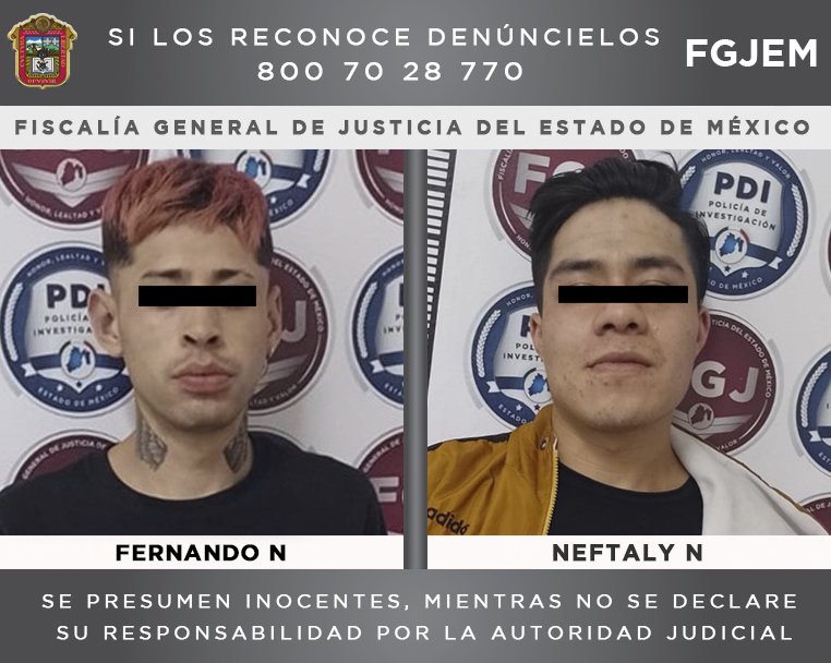FiscaliaEdomex's tweet photo. #AccionesFGJEM | La Autoridad Judicial determinó iniciar un proceso legal en contra de Fernando "N" y Neftali "N", luego de que la Fiscalía para la Investigación de Robo de Vehículo acreditó su probable participación en el robo de un vehículo el pasado 26 de febrero. https://t.co/BAjs23zHK3