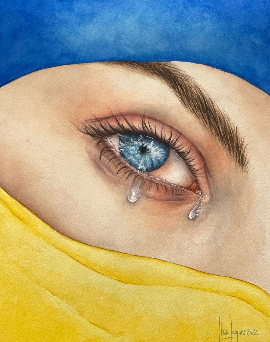 Jeni_Chapman's tweet photo. Love, heartbreak, desperation… captured by an artist’s extremely talented hand. Charo Vázquez of Spain. As a mother she told me “I feel their pain so deeply. I had to paint this” #ukraine #solidarity #picoftheday #ukrainemothers #IStandWithUkraine️ Share2show love &amp; solidarity. https://t.co/XE0qWuWp1m