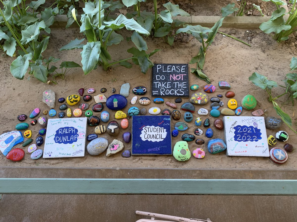 Thank you to Miss Voss and our #dunlapdoesawesome Student Council for starting our rock garden.   Be sure to check it out next time you’re here.