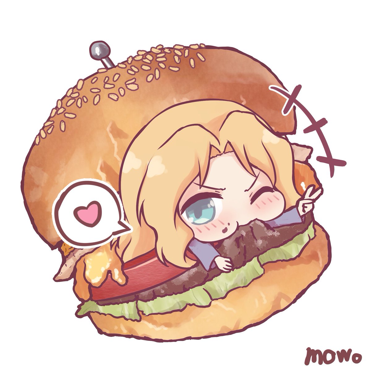 サンダース「🍔 #3月12日はサンダースday 」|mow°🐄のイラスト