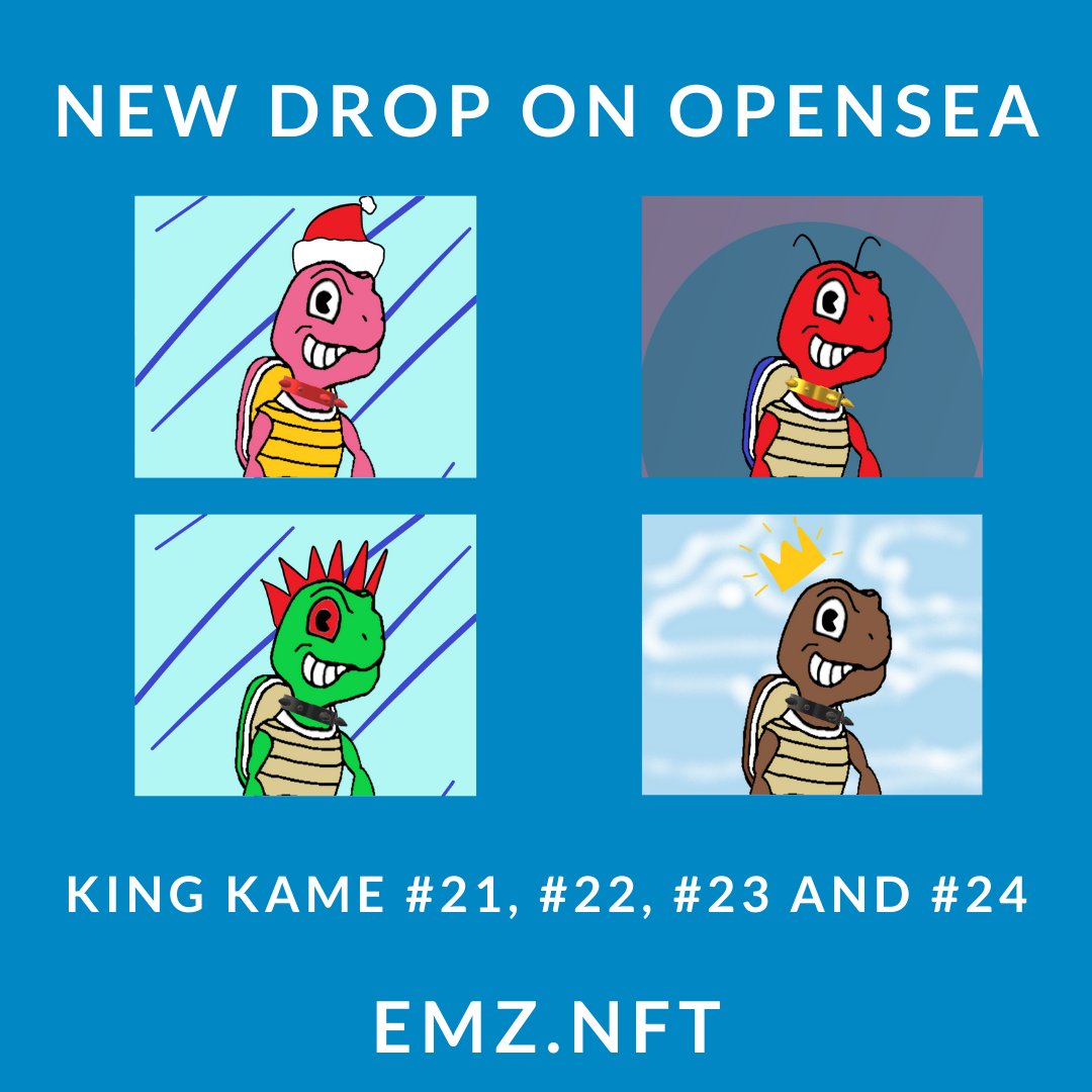 emznft's tweet photo. King Kame DROP in #OpenSea! Starting in .002 eth (polygon) Link in bio 
#nft #kingkame #nftcollection #NFTdrop #nfts #nftcommunity https://t.co/wDh3c0a9eE