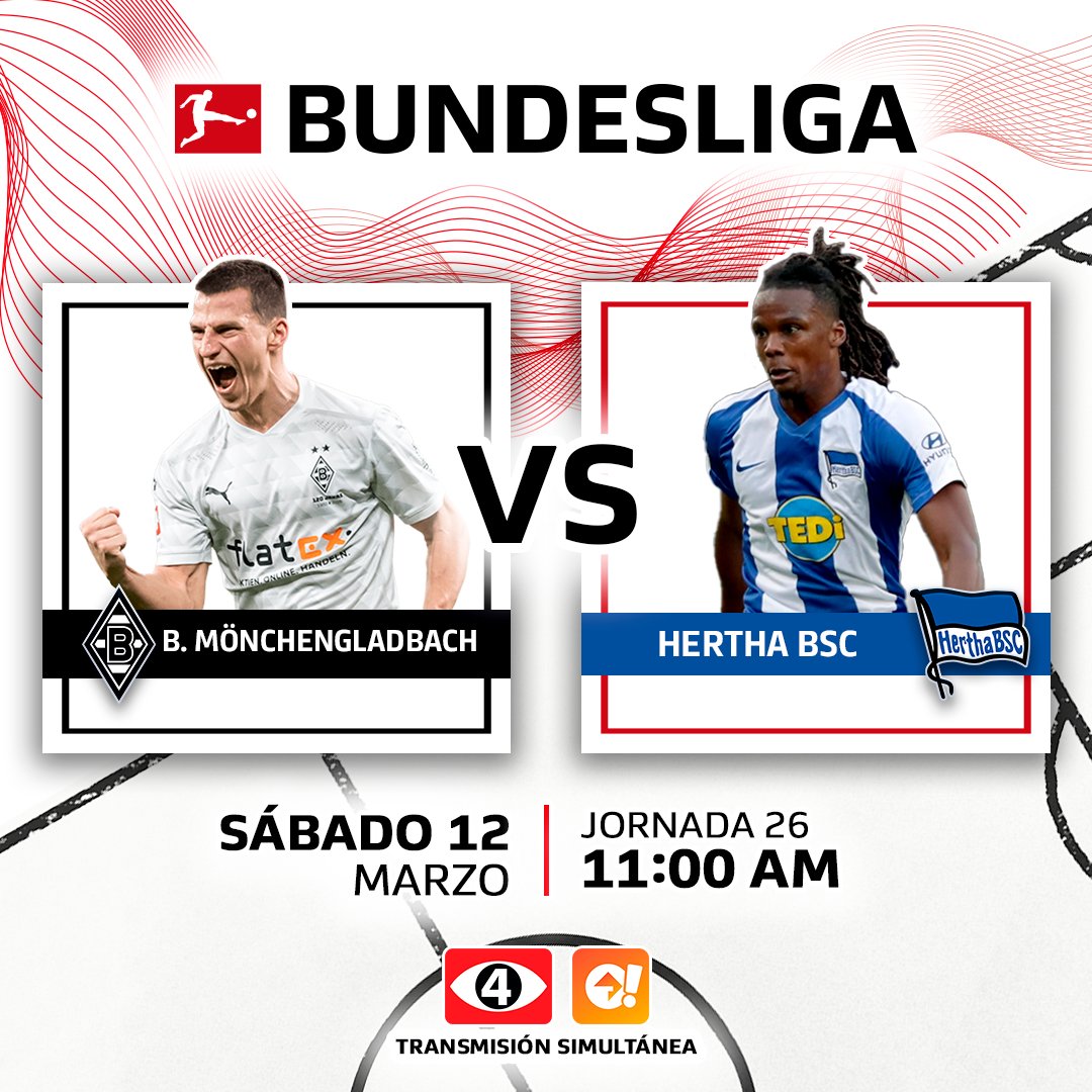 LaPolemicaTCS's tweet photo. ¡BUNDESLIGA POR CANAL 4! 🤩👌🏼 🇩🇪

Acompáñanos en una nueva jornada del fútbol alemán.

@borussia_es 🆚 @HerthaBSC_ES 

Jornada 26 | #BundesligaXel4⚽🇩🇪

🔴EN VIVO🔴
Canal 4 📺 TCSGo 📲
#TraficiónEnDeportes🥇 https://t.co/SQRHavLouF