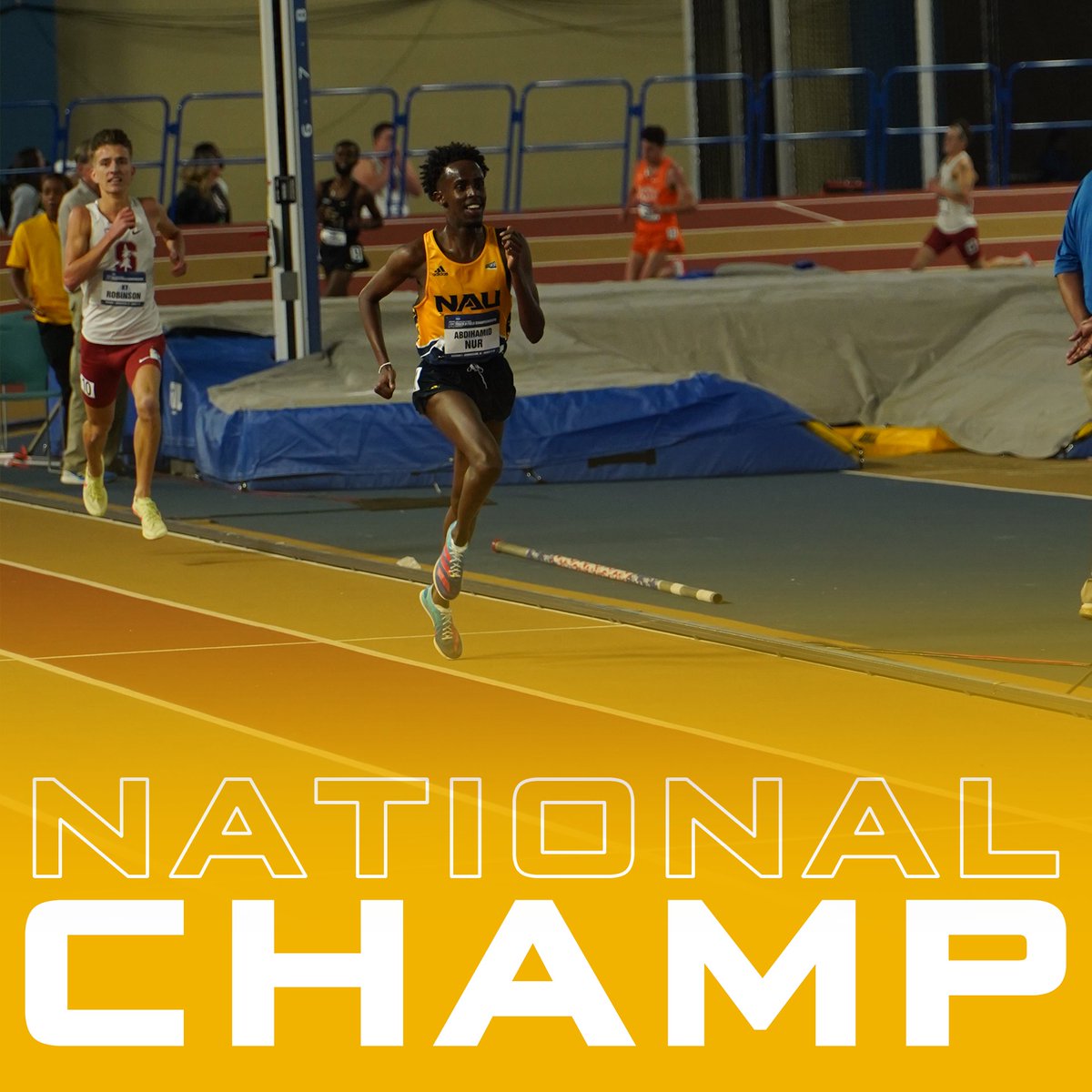 ABDIHAMID NUR. NATIONAL CHAMP.

An incredible performance from Abdi lands him a national championship and meet record in the men's 5K race!
#NAUStrong