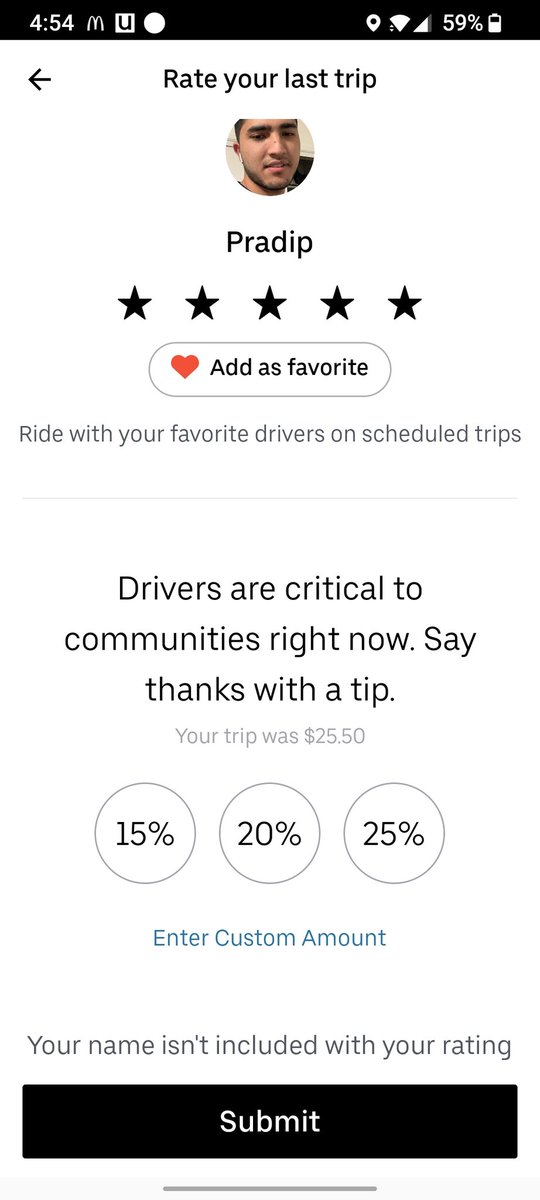 jaytee1172's tweet photo. @Uber_Support I was an Uber passenger when the app went down. My ride was $8.96 which is pending in my bank account. But I received notification for rating and tipping with the price as $25.50. How can I get this corrected? I haven't tipped yet. https://t.co/cQcxR2Gcrk