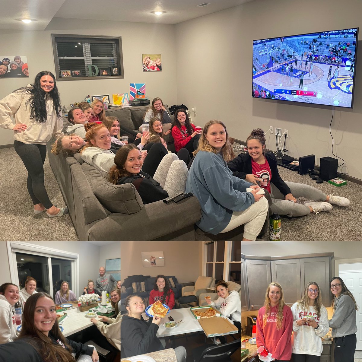 Pizza and supporting the men’s team in the NAIA nationals! Go Lancers! ⁦<a href="/GraceBasketball/">Grace Basketball</a>⁩ ⁦<a href="/gracecollegewbb/">Grace Women’s Basketball</a>⁩