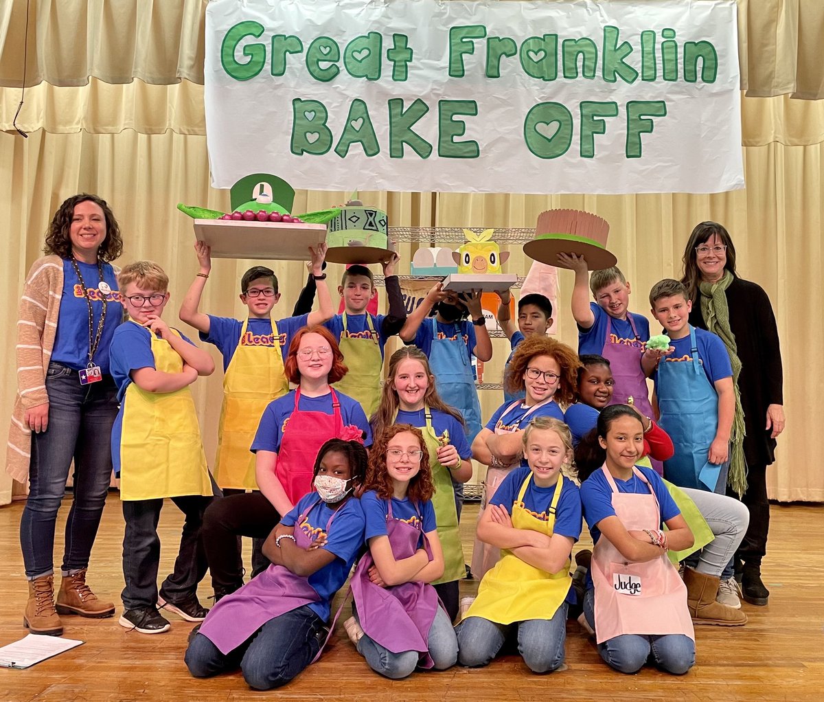 Today’s Great Franklin Bake off was a show stopper! So proud of these Lion Leaders.💚<a href="/FranklinLionsWF/">Ben Franklin Lions</a> <a href="/IHeartCKH/">Capturing Kids' Hearts</a> #WeLeadTX #SELDay