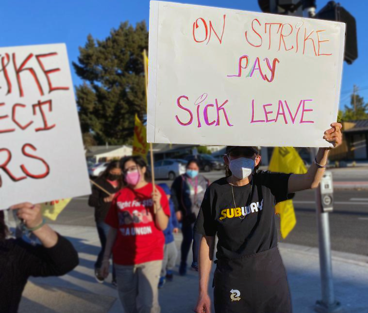 CAFFWUnion_SP's tweet photo. “Knowing your rights is like armor you wear to protect yourself against workplace abuse.”
Maria Yolanda Torres has worked at Subway for 6 years, but not today!
She's on strike, speaking out, fighting back, and demanding justice at work. #AB257 #WorkerWeekofAction https://t.co/iLYR9l1xu9