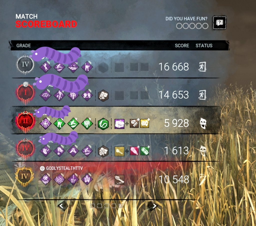 JadeNightshade6's tweet photo. I still don't get why killers facecamp hooks, you literally lose points for being prox to hooked survivors, and not even bothering with anything else will literally earn you nothing. #dbd #DeadbyDaylgiht https://t.co/k5ZvNejcHp