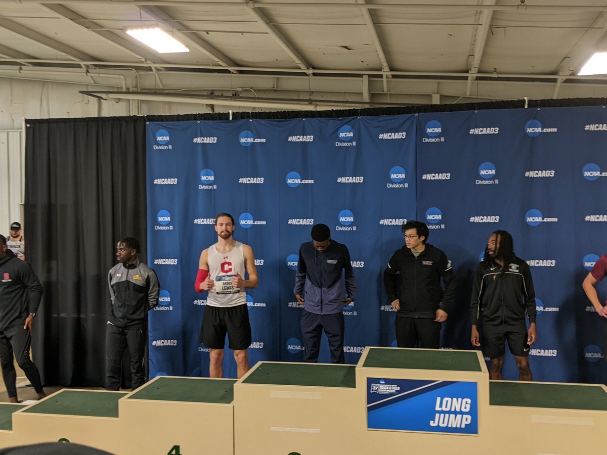 DeanLewis31's tweet photo. Had a great day in Winston Salem at the D-3 National meet. Brock got 4th in the long jump and is now a 3 time All-American. https://t.co/frULOBooeU