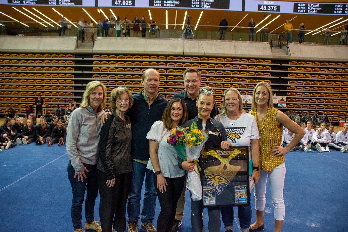 Towson_GYM's tweet photo. Thank you our seniors!

@DontBlinkTiger x @emhrst x @_nborkowski 

#UnitedWeRoar x #NCAAGYM https://t.co/l8640EgOt4