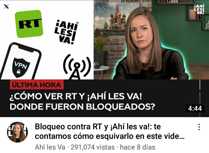 LaSalitadelSin's tweet photo. Los "campeones de la libertad"🇺🇸han eliminado el canal d YouTube AHÍ LES VA d la periodista @inafinogenova. Ven en la censura una forma d compensar su no participación bélica en un conflicto donde ellos también tienen responsabilidad, Inna ya lo venía advirtiendo desde hace días: https://t.co/Iw6H6uU3xq