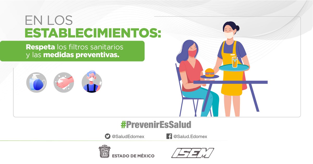 SeducEdoMex's tweet photo. Al respetar los filtros sanitarios, proteges tu salud y la de los que te rodean.
#CuidemosTodosDeTodos
#PrevenirEsSalud https://t.co/S0Rp6wRBbr