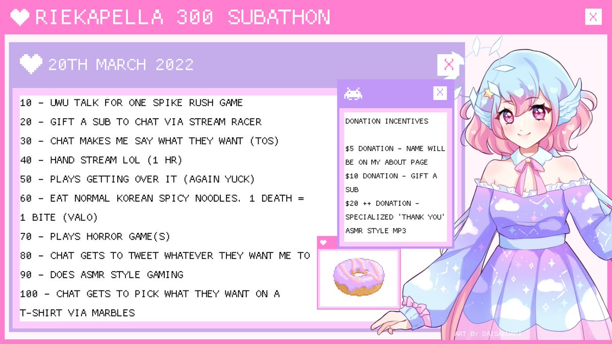 hanazawarie's tweet photo. *＊❀ RTS appreciated ❀＊*

💖RIEKA'S FIRST SUBATHON
🤍celebrating 300 followers and trying out new things as well~

✨when: 20th March 9PM GMT +8
✨where: https://t.co/ER3zMkVjGX

am super excited wahh !! come join and chill with me <3

#envtuber #vtuber #subathon #twitchtv https://t.co/PC5zOcmzM5