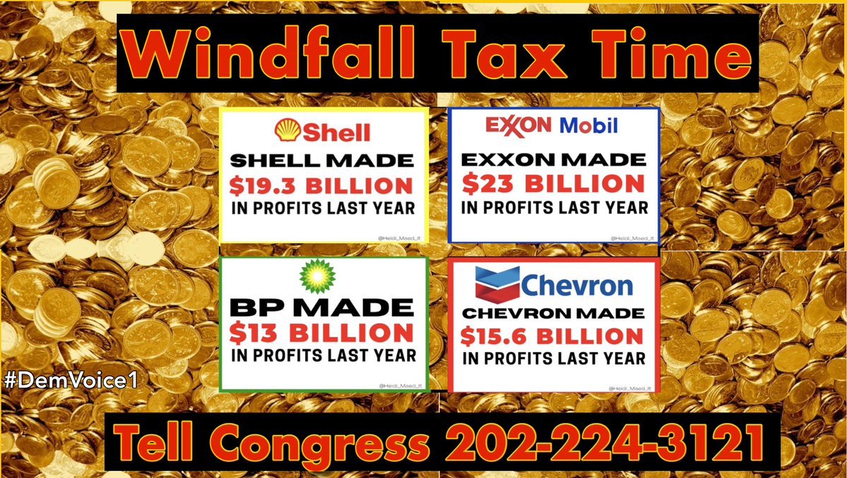 The #AmericanRescuePlan should be to TAX oil companies fairly! They're helping destroy our planet. 

#DemVoice1 #TaxBigOil