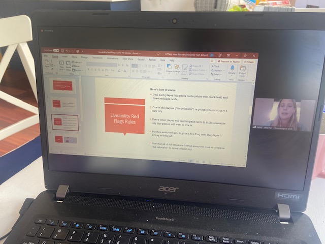 HASSWA5's tweet photo. HASS Bites PL Year 7 Geography Liveability Game from Rossmoyne SHS #HASS #HASSWeek22 #geographyteacher https://t.co/mQz3KHcOLd