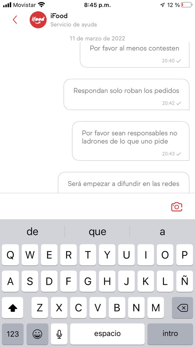 Marnestor's tweet photo. @iFoodCo que mal servicio de IFood malo irresponsable y no responden https://t.co/HofOYmyIgW