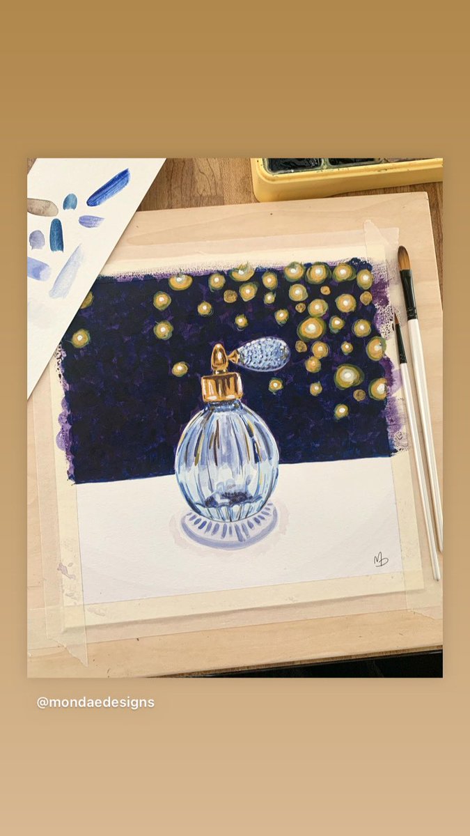 mondaedesigns's tweet photo. Antique Perfume Bottle  #gouachepainting #homedecor #vanity #paintingoftheday #mondaedesigns https://t.co/R60SGOfLzY