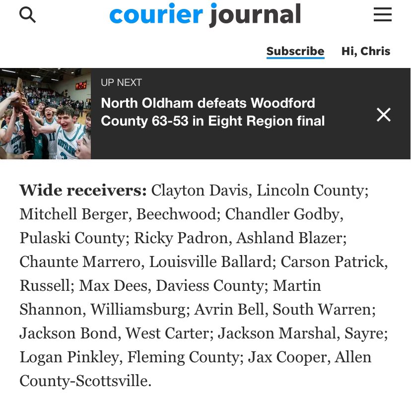 DCHS_Football's tweet photo. Congratulations to @max_dees on being named honorable mention WR by the AP all state team.  #opap #primetimeDees https://t.co/V4HG7YDAsu
