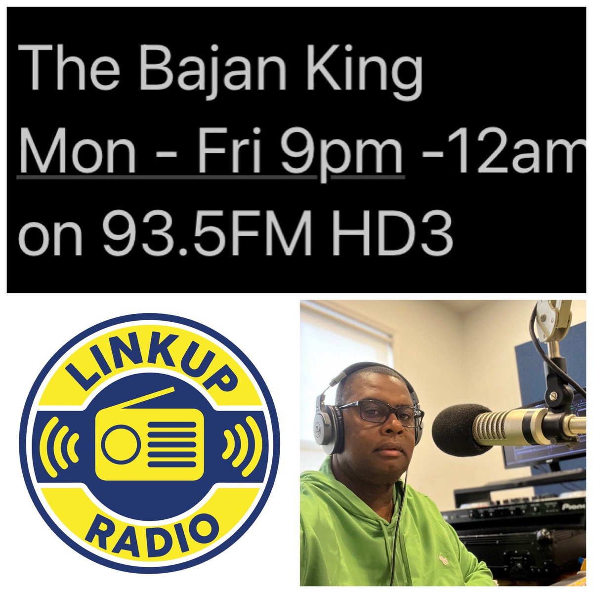 Join me The Bajan King every Monday - Friday nights 9pm - 12midnight on LINK UP RADIO 93.5FM HD3 as I blaze a musical fire you can also log on to            www. Linkupradio.com reggaekingradio.com and  islandflavaradio.com <a href="/LinkUpRadio/">LinkUp Radio 93.5 FM</a>